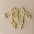 Terry Front flap Onesie | Buttercream