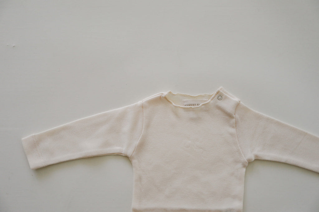 Raw Edge Onesie | Natural
